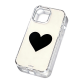 Minimalist Black Heart Clear Phone Case