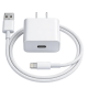 Type-C PD Wall Charger with Braided Lightning Cable Set