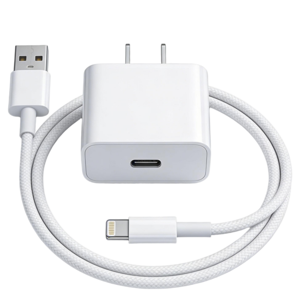 Type-C PD Wall Charger with Braided Lightning Cable Set
