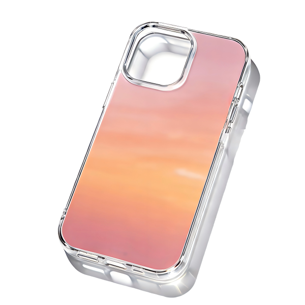 Sunset Pink to Orange Gradient Clear Phone Case